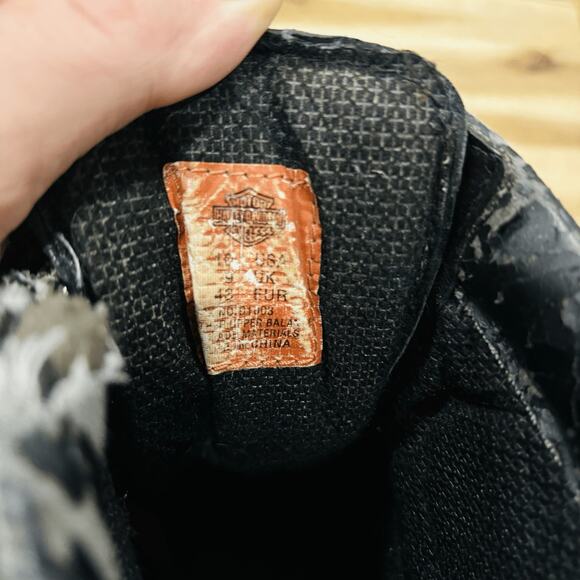 Harley-Davidson Men's Faded Glory Black Leather Motorcycle Riding Boots Size 10 - Picture 13 of 13